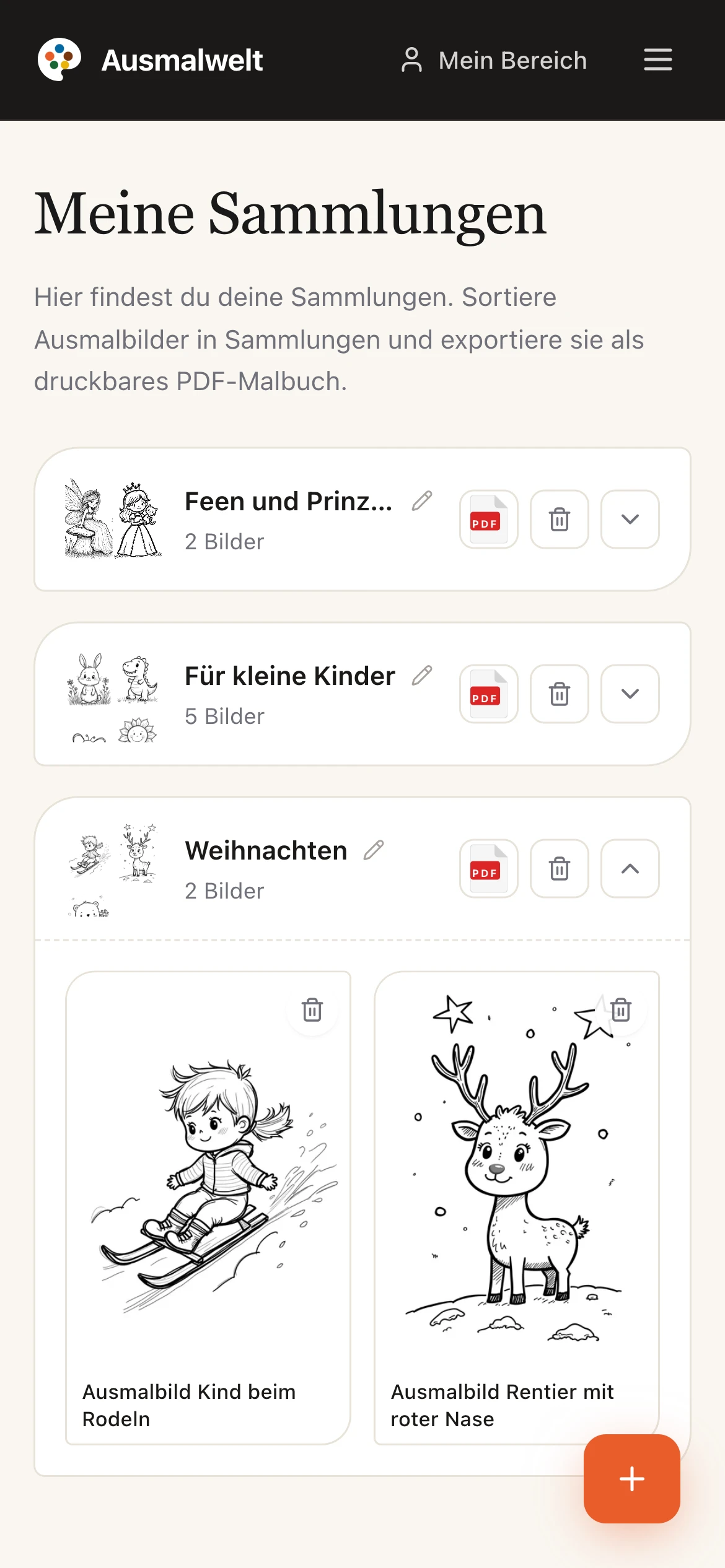 Favorites and Collections Mobile